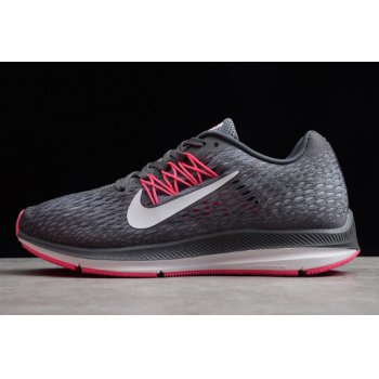 Wmns Nike Zoom Winflo 5 Cool Grey White-Pink AA7414-011 Shoes